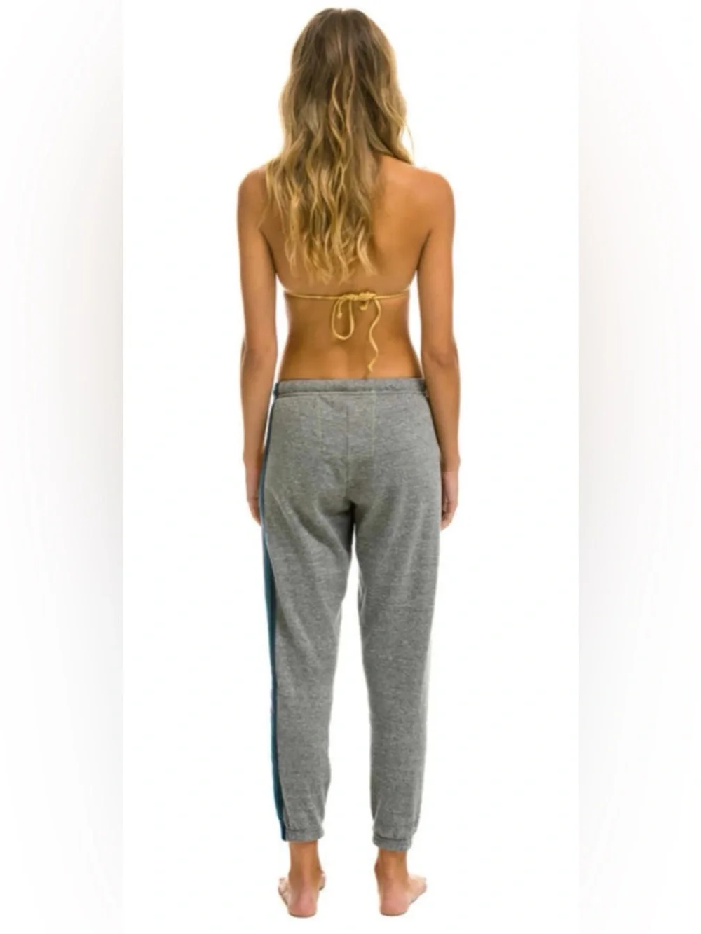 Aviator Nation 5-Stripe Sweatpants Heather Gray Size S - Picture 3 of 12